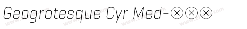 Geogrotesque Cyr Med字体转换